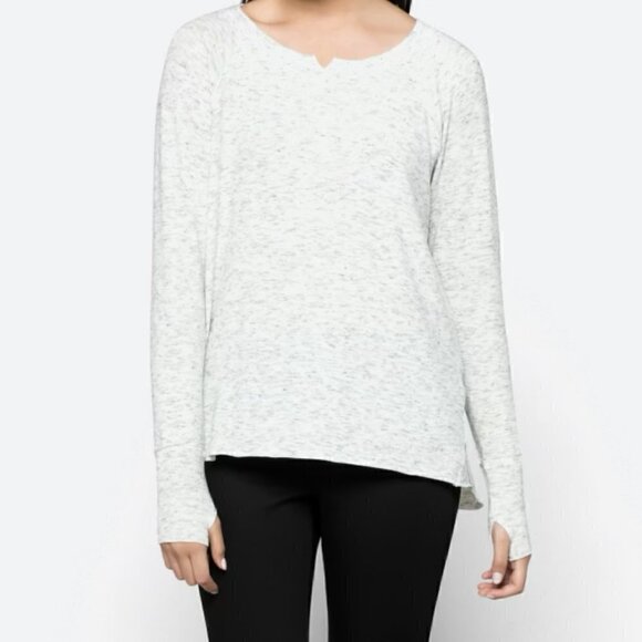 Michael Stars Brushed Knit Top Off White Size M EUC - Picture 1 of 4